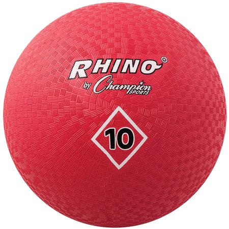 Champion Sports Playground Ball 10in, Red, PK2 PG10RD